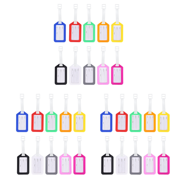 10 Travel Luggage Bag Tag Plastic Suitcase Baggage Office Name Label