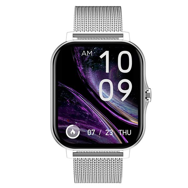 Smartwatch, Fitness Tracker, Stainless Steel Band