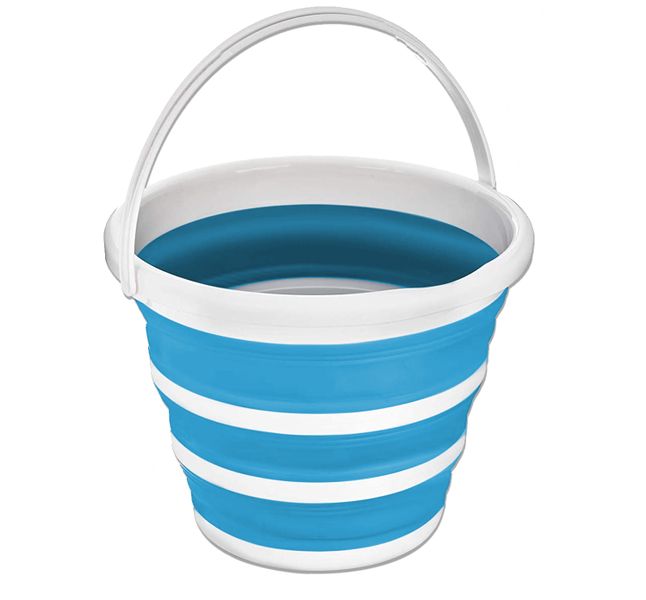 10L Collapsible Space Saver Silicon and Rubber Bucket with Handle