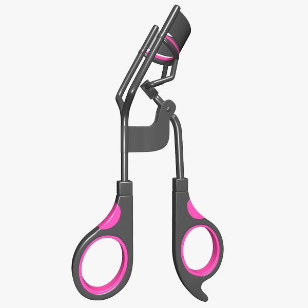 Manual Eyelash Curler Black and Pink 3D model