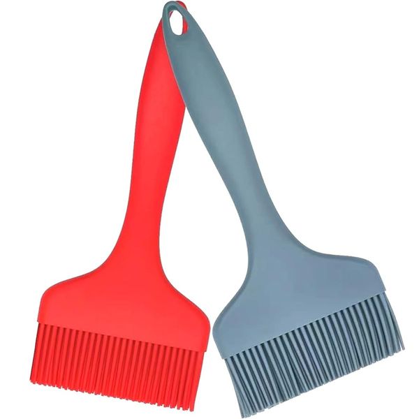 2pieces Large Silicone Basting Brushes One Piece Design Pastry Brush