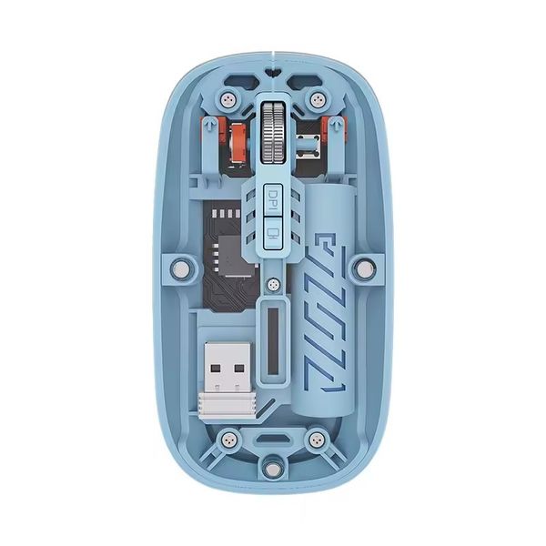 DW Q-12 Transparent Wireless Mouse, 2.4G &amp; Bluetooth Dual Mode.