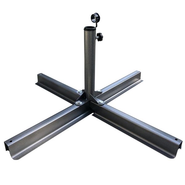 Garden Heavy-Duty Large Adjustable Metal Umbrella Base/Holder - 80cm