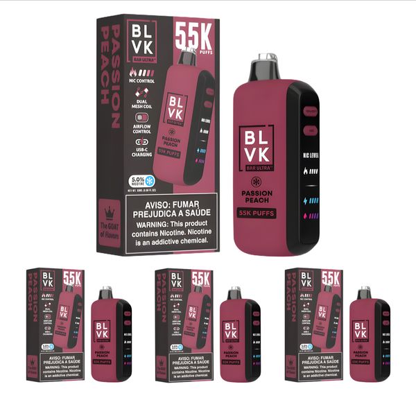 BLVK Ultra 55k Disposable Vape - Passion Peach (Pack of 4)