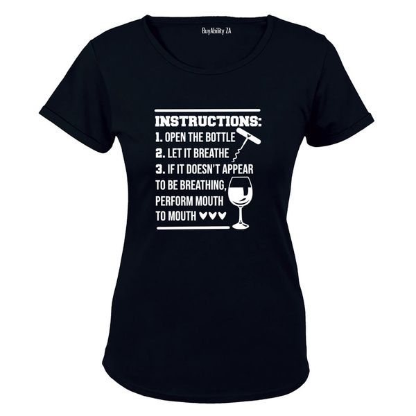 Wine Instructions - Ladies - T-Shirt