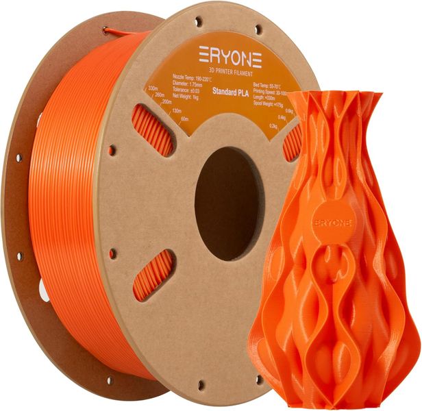 ERYONE Orange PLA Filament for 3D Printers, 1kg Spool, 1.75mm Diameter