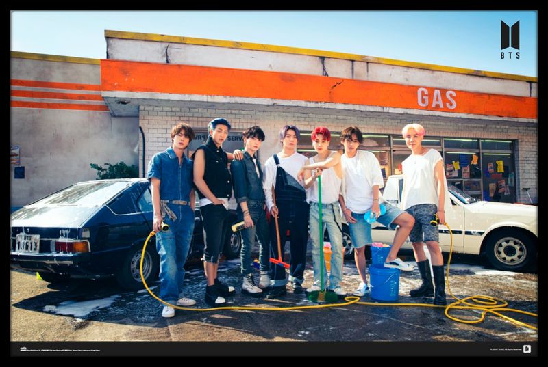 Bts - (Gas Station) Poster With Black Frame image