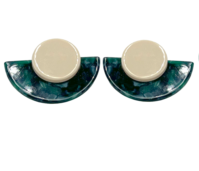 Make Them "Green with Envy" with these Marble Green Dangle Drop Earrings