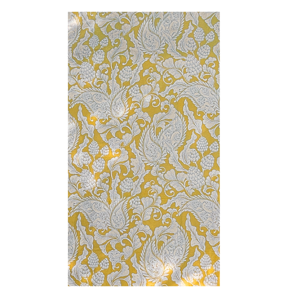 Yellow, White Cotton Bohemian Tablecloth 137x250cm(6-8 seater)