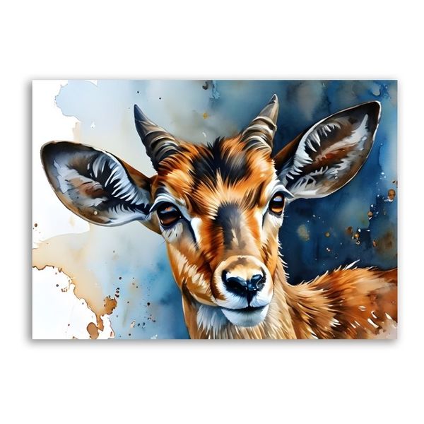 Impala Painting Canvas Abstract Wall Art