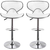 Bar /Kitchen Counter Stools - Set of 2 - White Colour