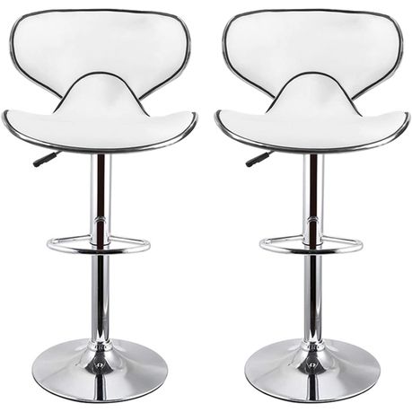 Bar Kitchen Counter Stools Set of 2 White Colour Shop Today