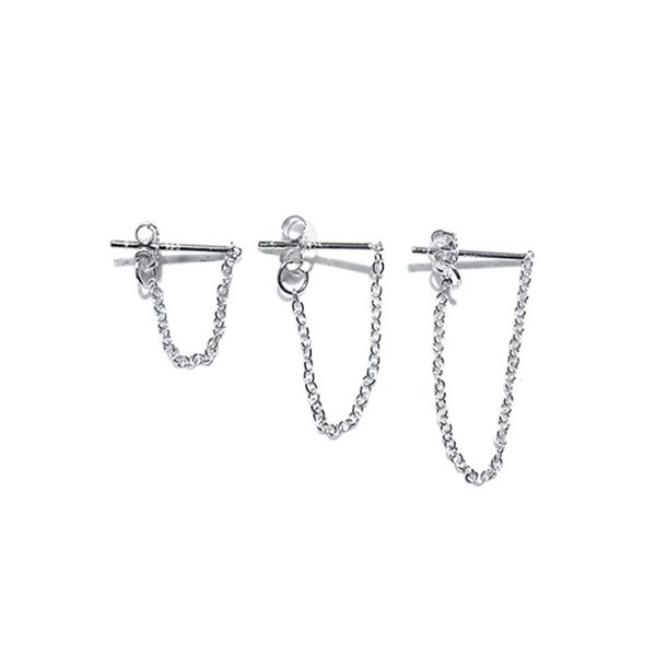 Three Pieces a Set of Fashion S925 Chain Earrings - Gift