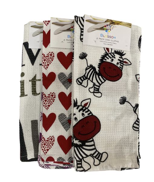 Blossom Dish Cloths My Kitchen - 6 Pack