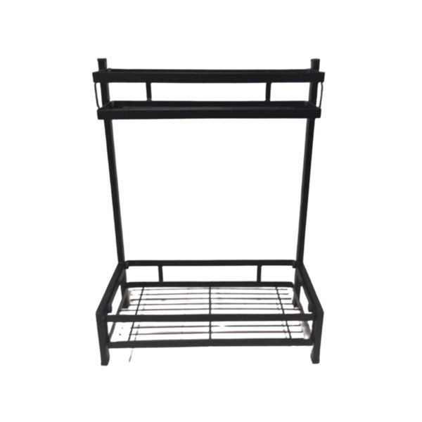 2-level Multi-Function Kitchen Storage Rack - Black