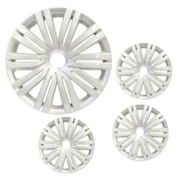 15" Wheel Hub Caps Compatible with VW Mk5 - Set of 4 - Silver