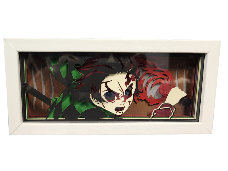 Tanjiro Demon Slayer Shadow Box Light