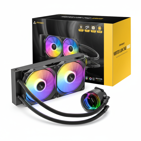 Antec Vortex LUM 240 ARGB Liquid CPU Cooler with PWM Fans