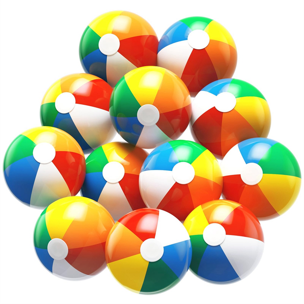 Beach Balls Bulk Beach Toys for Summer Parties Classic Rainbow Color