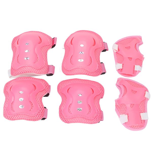 Kids Hand Guard Knee Elbow Set Breathable Pink