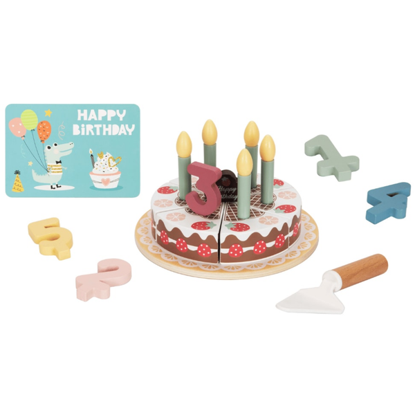 TookyToy Pretend Play Birthday Cake Toy Set