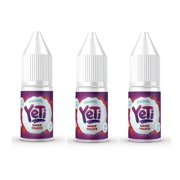 10ml Yeti Nic Salts Vape Juice - Dark Fruits - 50mg - 3 Pack