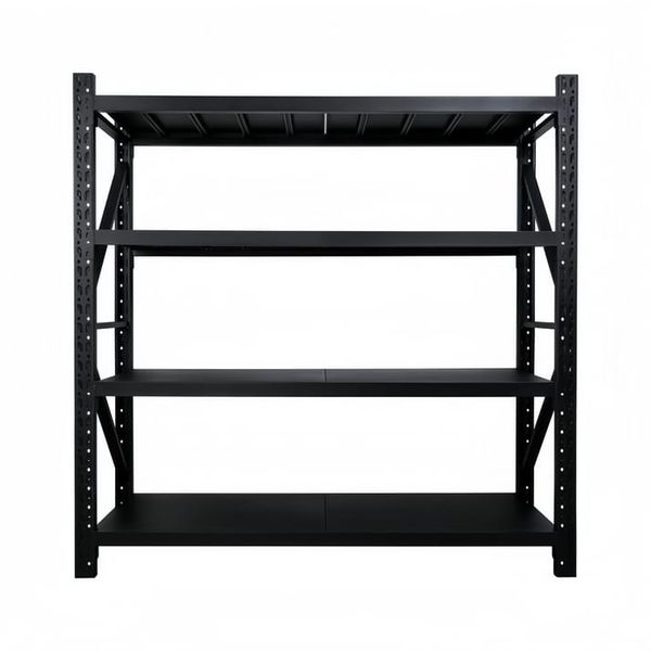 Heavy-Duty Industrial Metal Storage Shelving Unit - 4-Tier Adjustable Rack