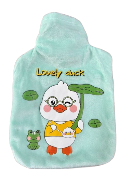 Green Water-Filled Hot Water Bottles for menstrual cramps and tension