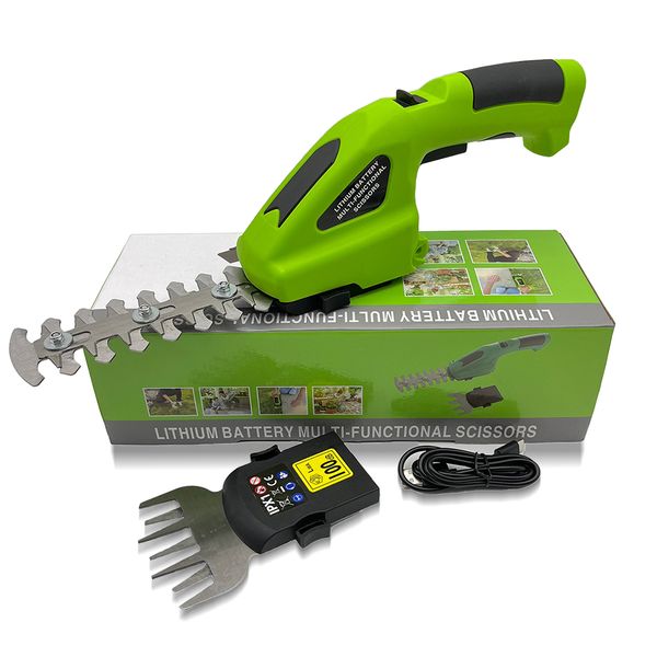 2 in 1 Handheld 7.2V Electric Cordless Hedge trimmer &amp; Shrubbery Trimmer