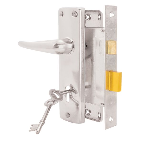 Trojan Economy Mortice Lockset 6" 3 Lever Chrome Plated