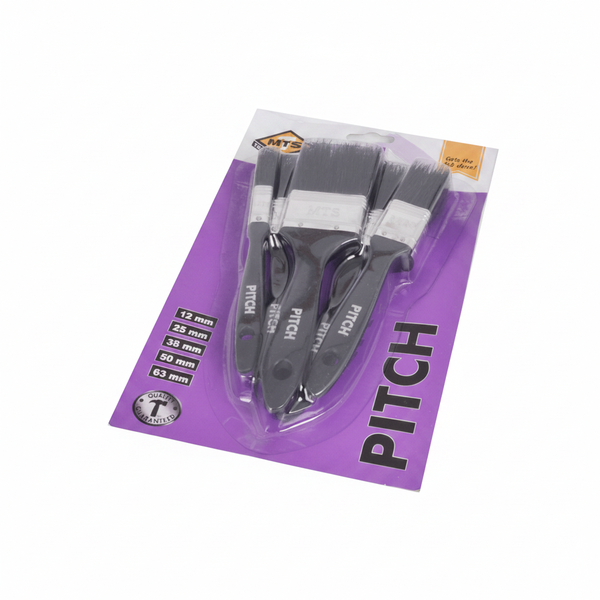 MTS - Paintbrush Set with Synthetic Bristles - 5 Pieces