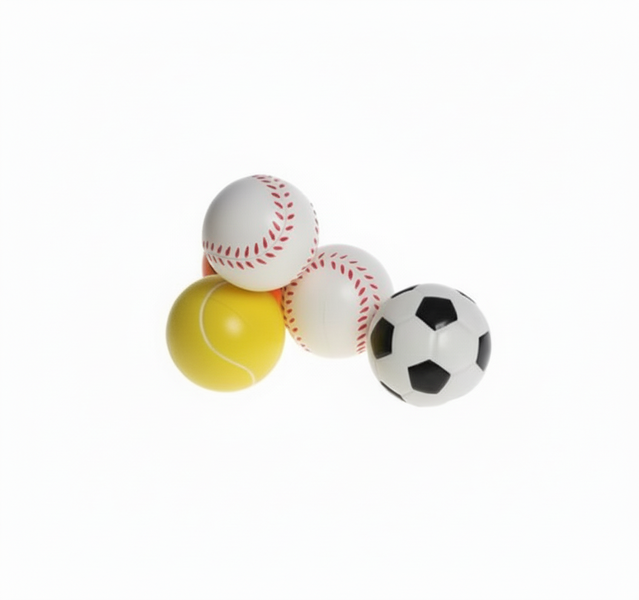 Sport Style 4 Piece Ball Set - 5.5 cm Durable Indoor/Outdoor Balls