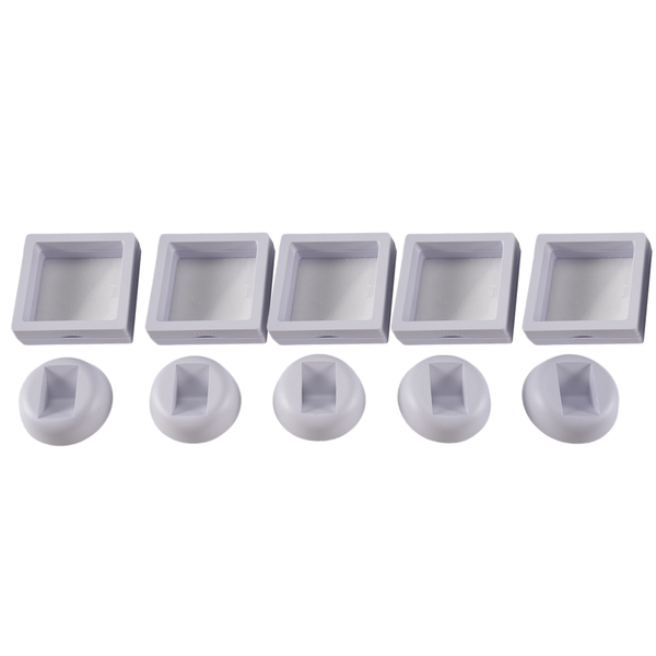 30 3D Display Holder With Stands White 2 75 X 2 75 X 0 75 Inches