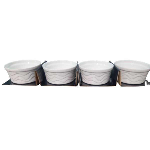 White Ceramic Round Ramekin Dish 8cm - Set of 6