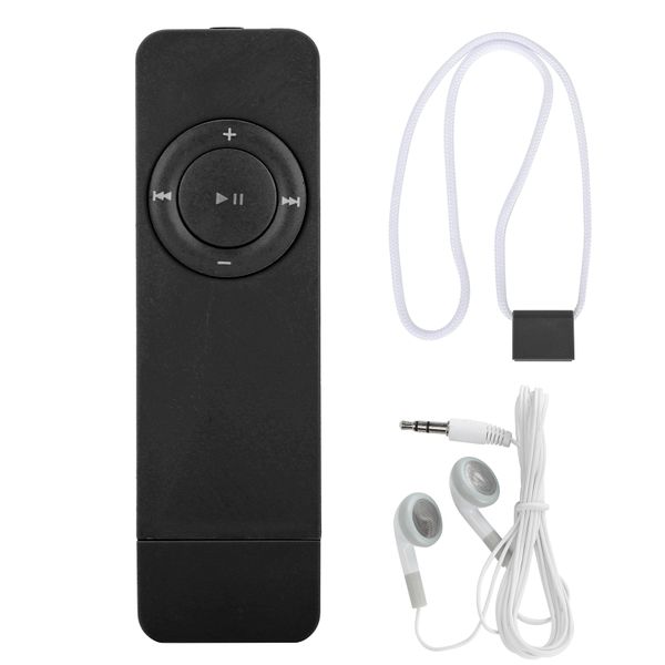 MP3 Music Player Portable Media with Lanyard for Listening to MusicBlack
