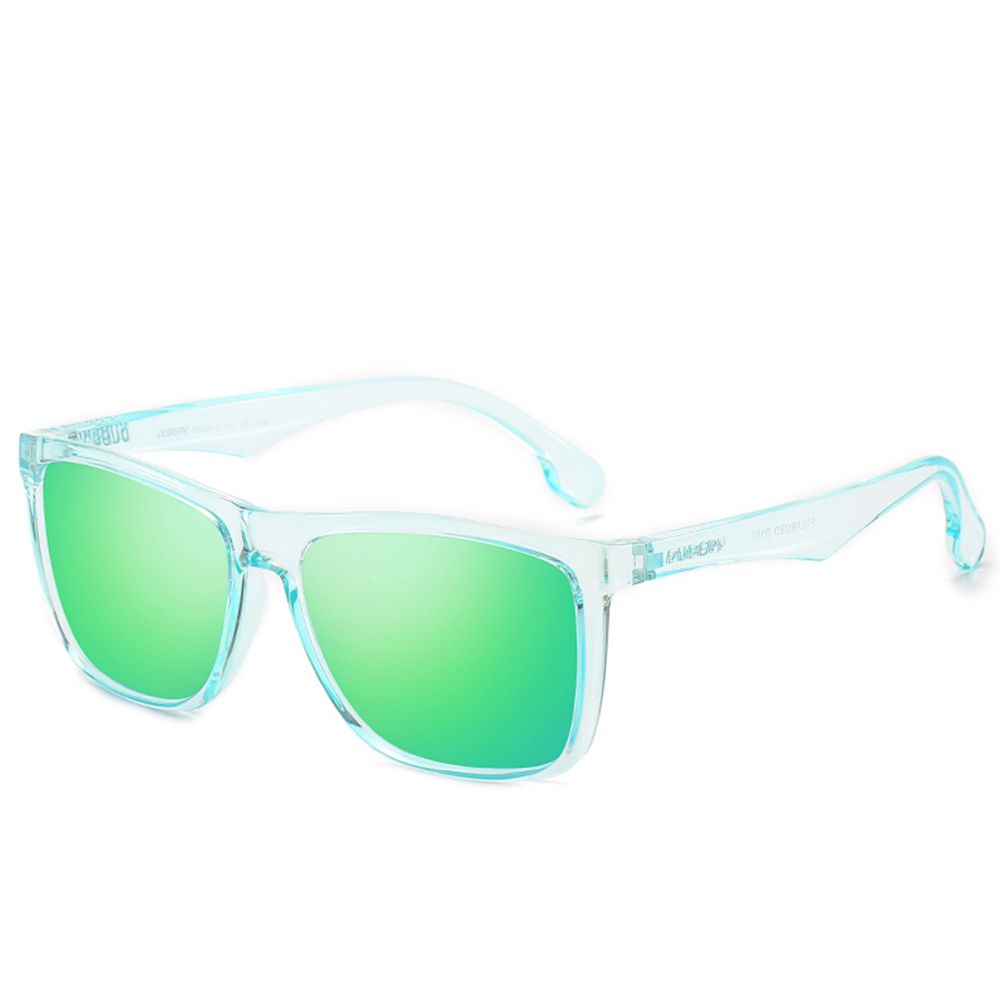 Dubery High Quality Men's Polarized Sunglasses Transparent & Green