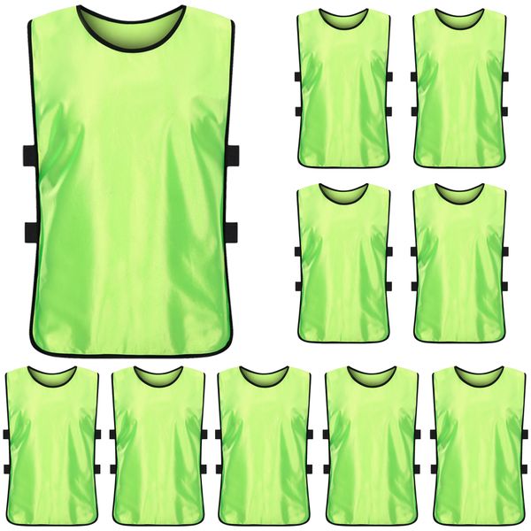 10 Piece Vest Soccer Jersey Training Vests Scrimmage Training Football Bibs