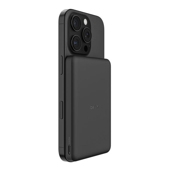 Belkin - Magnetic Power Bank 5000mAh, Slim Portable - Black