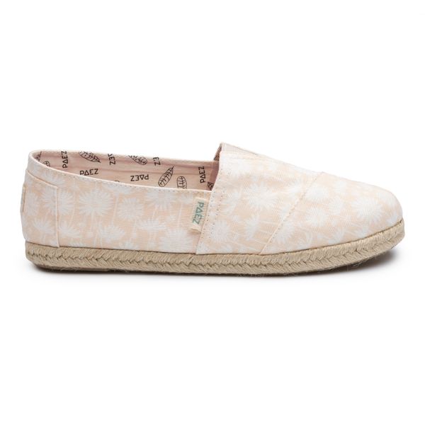Paez Espadrilles slip on , Raw Print Daisy Nude.