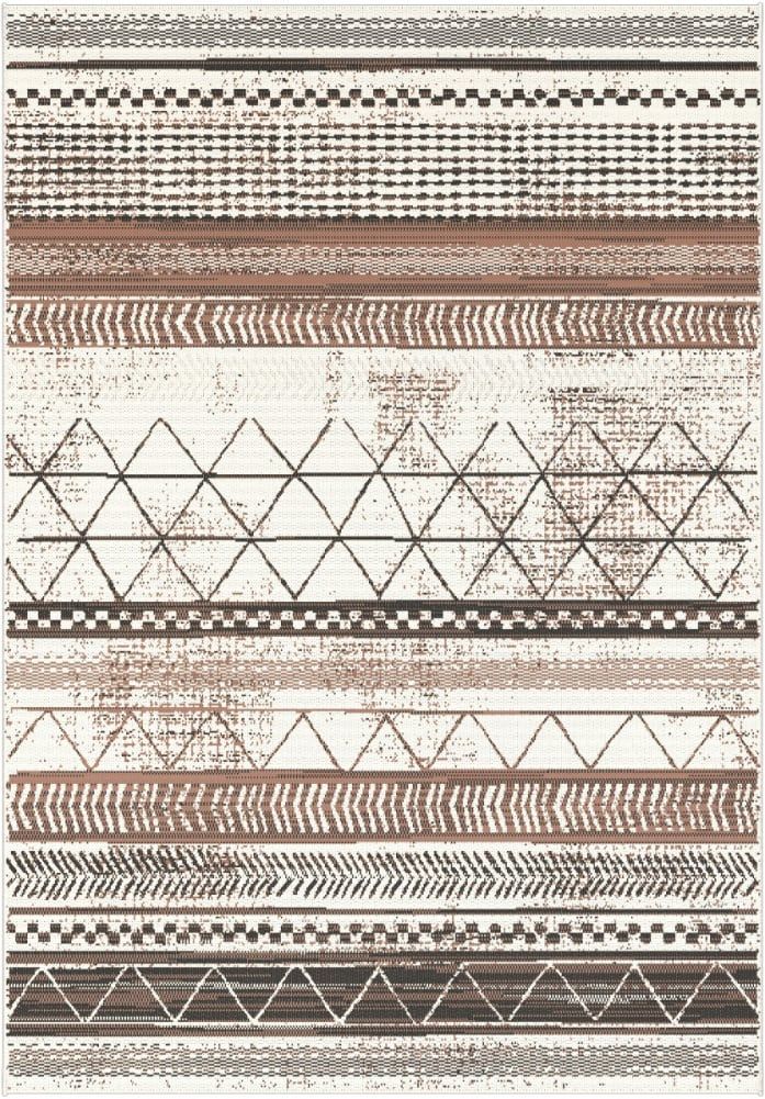 Rug Warehouse Rug Warehouse Lenti Triangular Pattern Dark Brown Buy