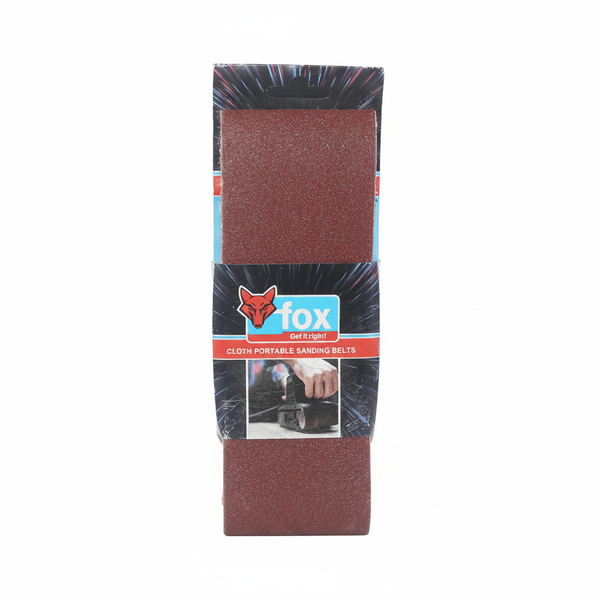 Fox Sanding Belts 75mm x 533mm Aluminium Oxide 2 Piece Set