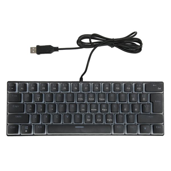 Gaming Keyboard Compact 61 Key RGB Blue Switch Wired