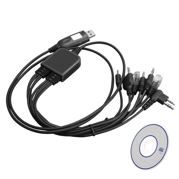 New 8 In 1 Usb Programming Cable Handy Talkie Car Radio Cd Software