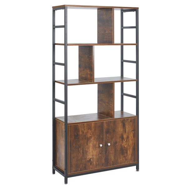 Storage Rack Cabinet Bookcase 6 Tier Kitchen Shelves Plant Organizer