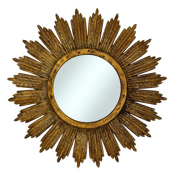 Trento Round Mirror Gold Crack