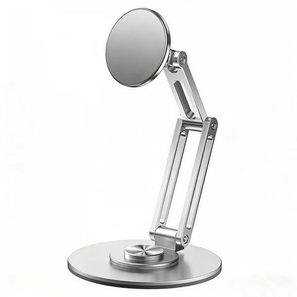 Premium Metal Magnetic Tablet Stand, Adjustable 4-Axis Foldable Holder for
