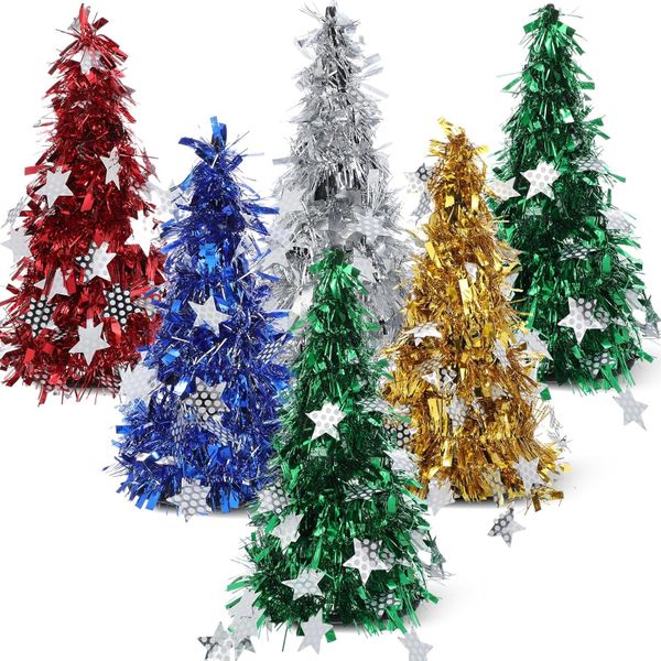 St Charles Mini Tinsel Christmas Tree with Sequins