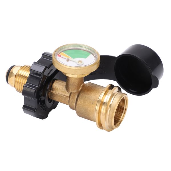 POL Standard Propane Tank Adapter with Gauge
