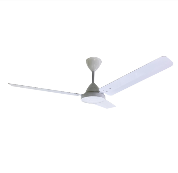Whirlwind Ceiling Fan White with 3 x 1200mm Aluminium Blades White + Reg1F