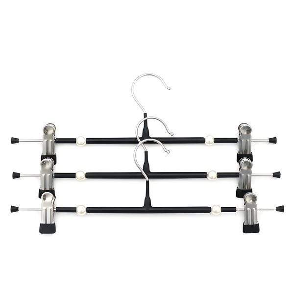 1 Pack (3Pcs) Adjustable Clip Hangers for Skirts &amp; Pants
